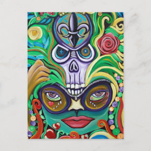 Mardi Gras Art Vykort