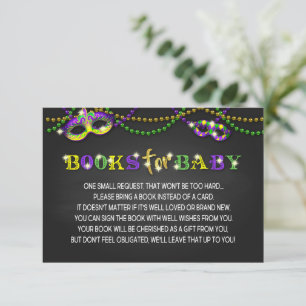 Mardi Gras Baby Shower Bok Infoga Tilläggskort