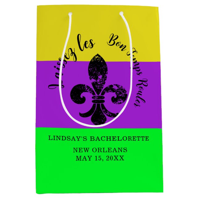 Mardi Gras Bachelorette Gift Bag (Framsidan)