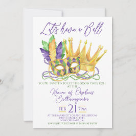 Mardi Gras Bal Invitation Inbjudningar