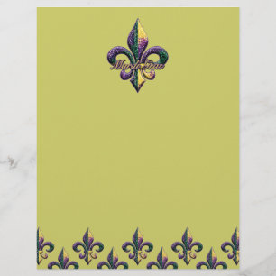Mardi Gras bead Fleur de lis 2
