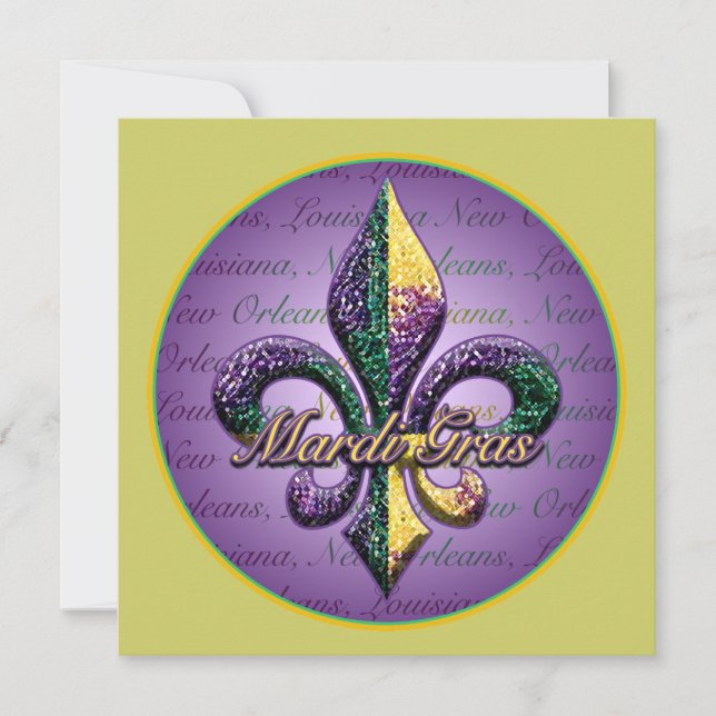 Mardi Gras bead Fleur de lis 2 (Framsida)