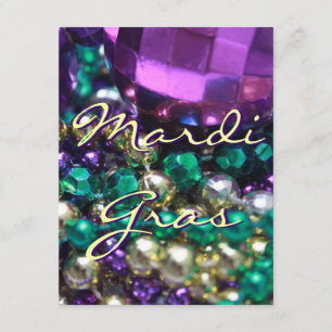 Mardi Gras Bead kastar Anpassningsbarnas inbjudnin Inbjudningar