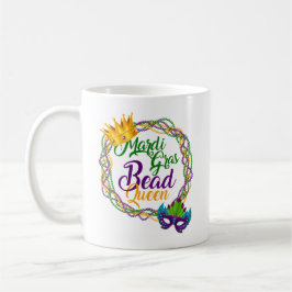 Mardi Gras Bead Queen Tjock Tisdag Carnival Kaffemugg
