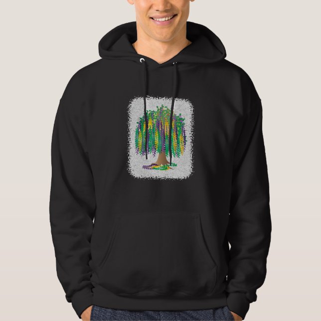 Mardi Gras Bead Tree Hoodie (Framsida)