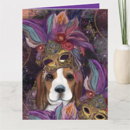 MARDI GRAS BEAGLE KORT