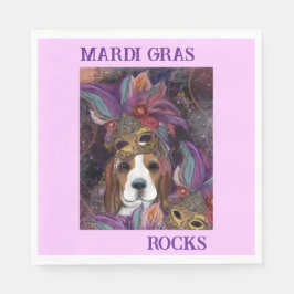 MARDI GRAS BEAGLE PAPPERSSERVETT