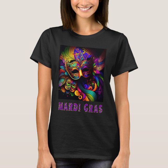 Mardi Gras Beautiful Colorful T Shirt (Framsida)