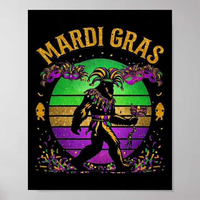 Mardi Gras Bigfoot  Poster (Framsidan)