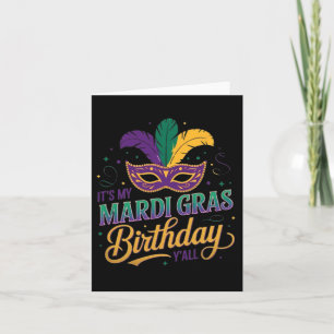 Mardi Gras Birthday Mask Det är min Mardi Gras Bir Kort