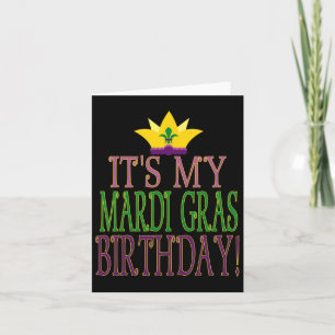 Mardi Gras Birthday - Roligt Mardi Gras Party Them Kort