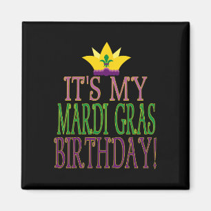 Mardi Gras Birthday - Roligt Mardi Gras Party Them Magnet