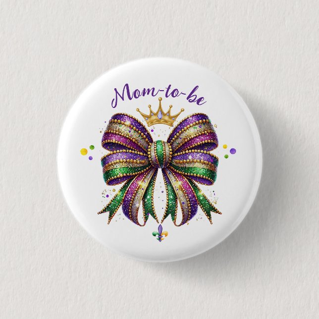 Mardi Gras blivande mamma Knapp (Framsida)