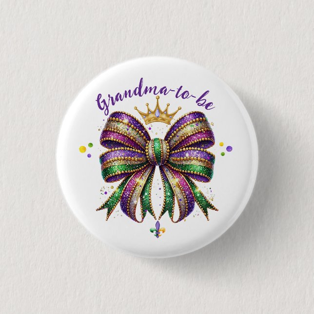 Mardi Gras Blivande Mormor Knapp (Framsida)