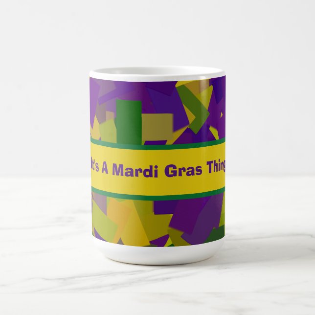 Mardi Gras Blocks Kaffemugg (Center)