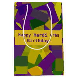 Mardi Gras Blocks Medium Gift Bag