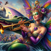 Mardi Gras Blond och Claude Alligator