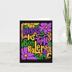 Mardi Gras Boho Laissez Les Bon Temps Rouler Fleur Kort