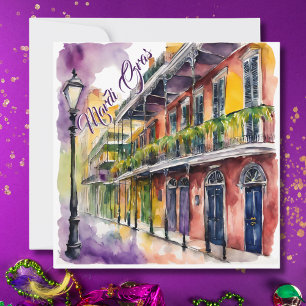 Mardi Gras Bourbon Street Inbjudningar