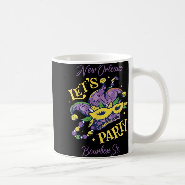 Mardi Gras Bourbon Street New Orleans Souvenir Lou Kaffemugg (Höger)