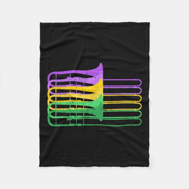 Mardi Gras Br Trombone Marching Orchestra Fleecefilt (Framsidan)