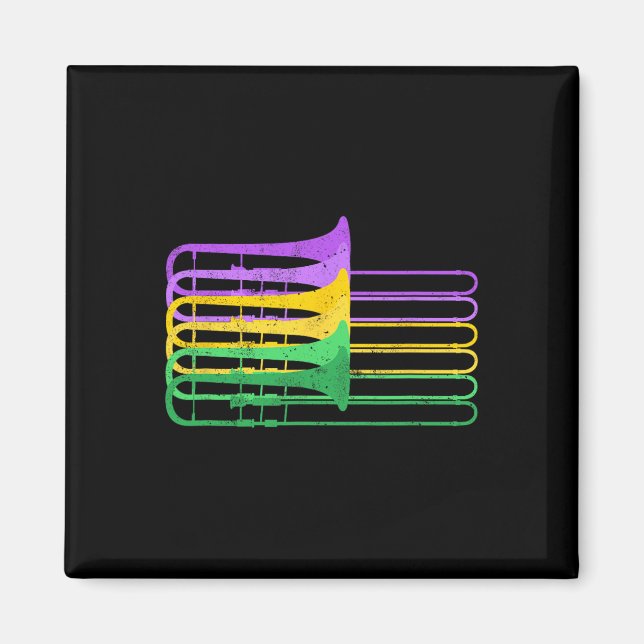 Mardi Gras Br Trombone Marching Orchestra Magnet (Framsidan)