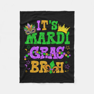 Mardi Gras Bruh Funny Mardi Gras Tonåringars Boys  Fleecefilt