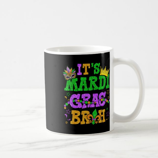 Mardi Gras Bruh Funny Mardi Gras Tonåringars Boys  Kaffemugg (Höger)