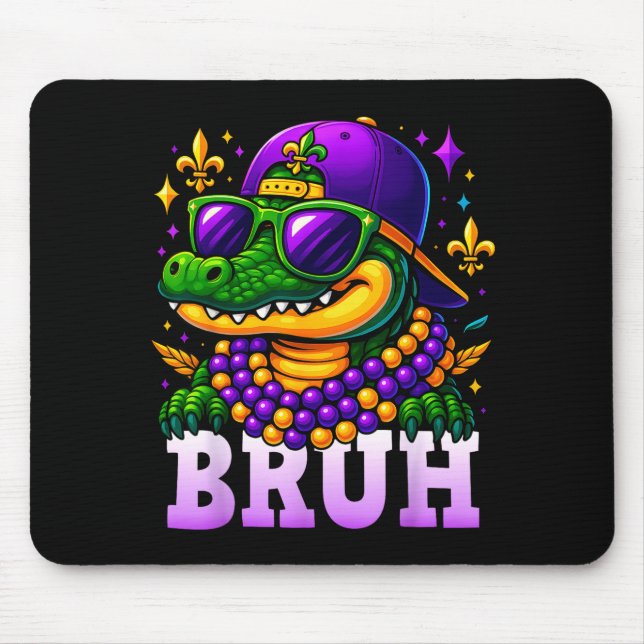 Mardi Gras Bruh Mardigator Alligator Costume Teens Musmatta (Framsidan)