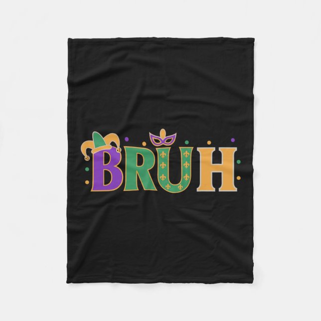 Mardi Gras Bruh Shirt Boys Mardi Gras Kids Tonårin Fleecefilt (Framsidan)