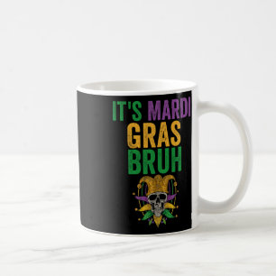 Mardi Gras Bruh Skeleton Skull Funny Mardi Gr Kaffemugg