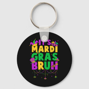 Mardi Gras Bruh Tonåring Boys Kids Funny Mardi G Nyckelring