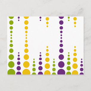 Mardi Gras Bubble Dots Vykort