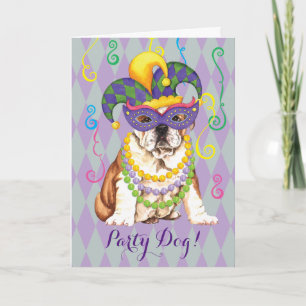 Mardi Gras bulldogg Kort