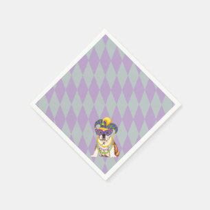 Mardi Gras bulldogg Pappersservett