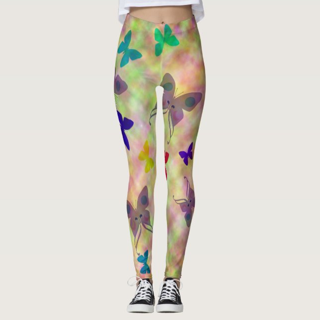 Mardi Gras Butterfly Leggings (Framsida)