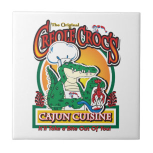 Mardi Gras Cajun Crocodile Kakelplatta