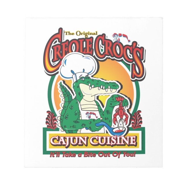 Mardi Gras Cajun Crokodile Anteckningsblock (Framsida)