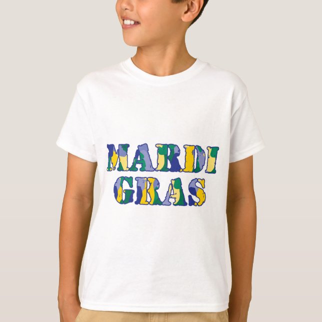 Mardi Gras Camo T-shirt (Framsida)