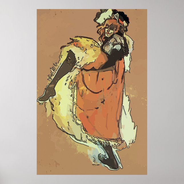 Mardi Gras Can Dancer Poster (Framsidan)