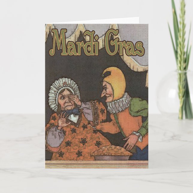 Mardi Gras Card Kort (Framsida)