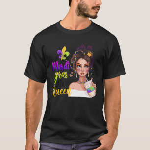 Mardi Gras Carnival 2022 Queen Tjock tisdag Party  T Shirt