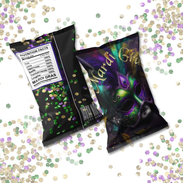 Mardi Gras Carnival Chip Bag Wrappers Party favors Anteckningsblock (Skapare uppladdad)