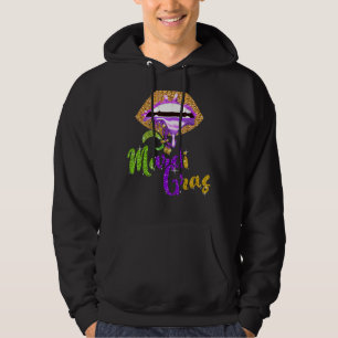 Mardi Gras Carnival Costume Lila Amp Guld Fleur Hoodie