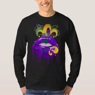 Mardi Gras Carnival Costume Lila Amp Guld Fleur T Shirt