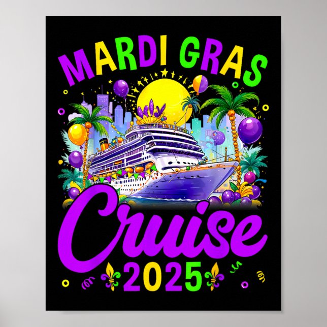 Mardi Gras Carnival Cruise 2025 Family Cruising Poster (Framsidan)
