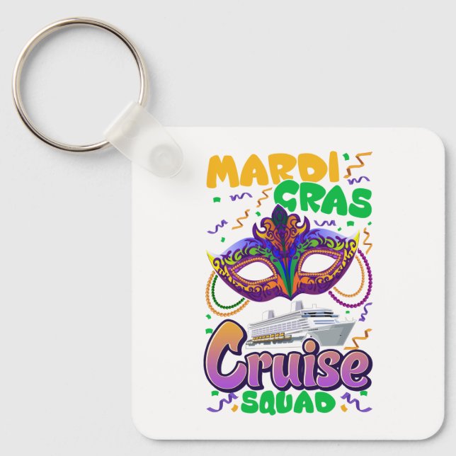 Mardi Gras Carnival Cruise Vacation Travel Nyckelring (Framsida)