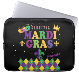 Mardi Gras Carnival Decor Fleur de Lis Mönster Laptop Fodral