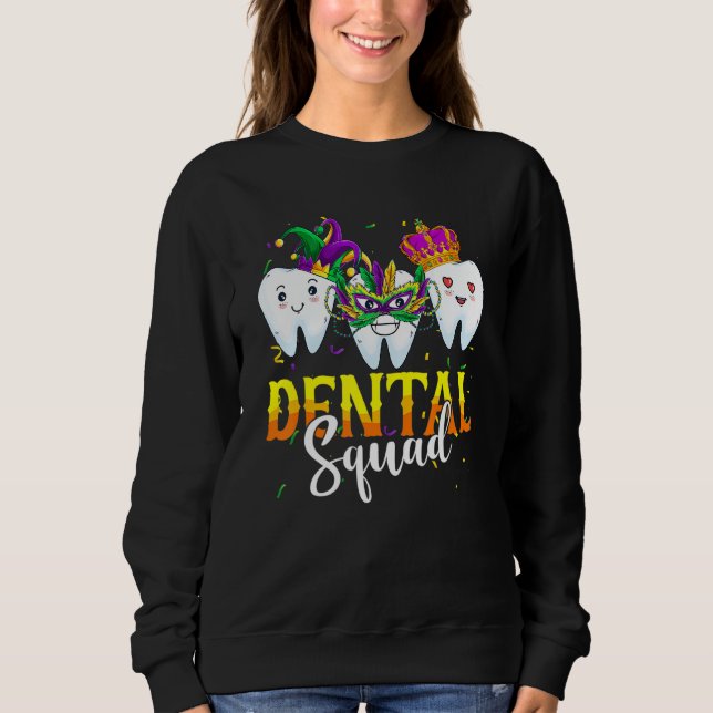 Mardi Gras Carnival Dental Squad New Orlean Dentis T Shirt (Framsida)