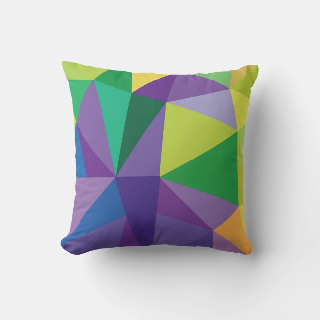 Mardi Gras Carnival Festive Abstrakt Geometric Art Kudde (Framsida)